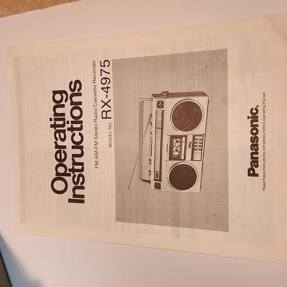 Vintage early '80's Panasonic Model RX-4975 Boombox w/ orig instructions - Picture 10 of 16